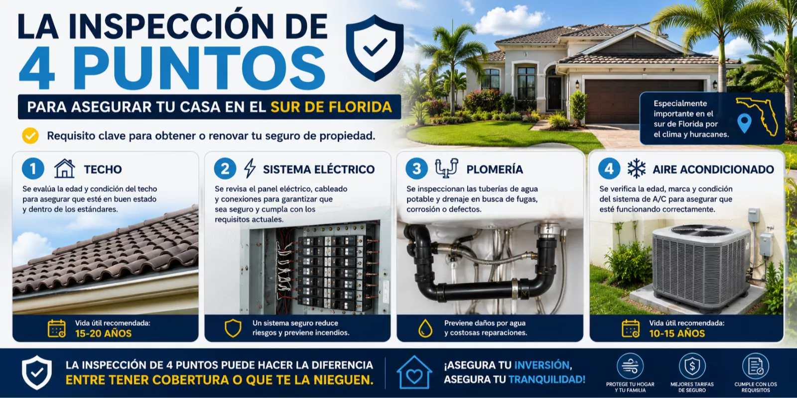 Inspección de 4 Puntos: Clave para tu Hogar en Florida