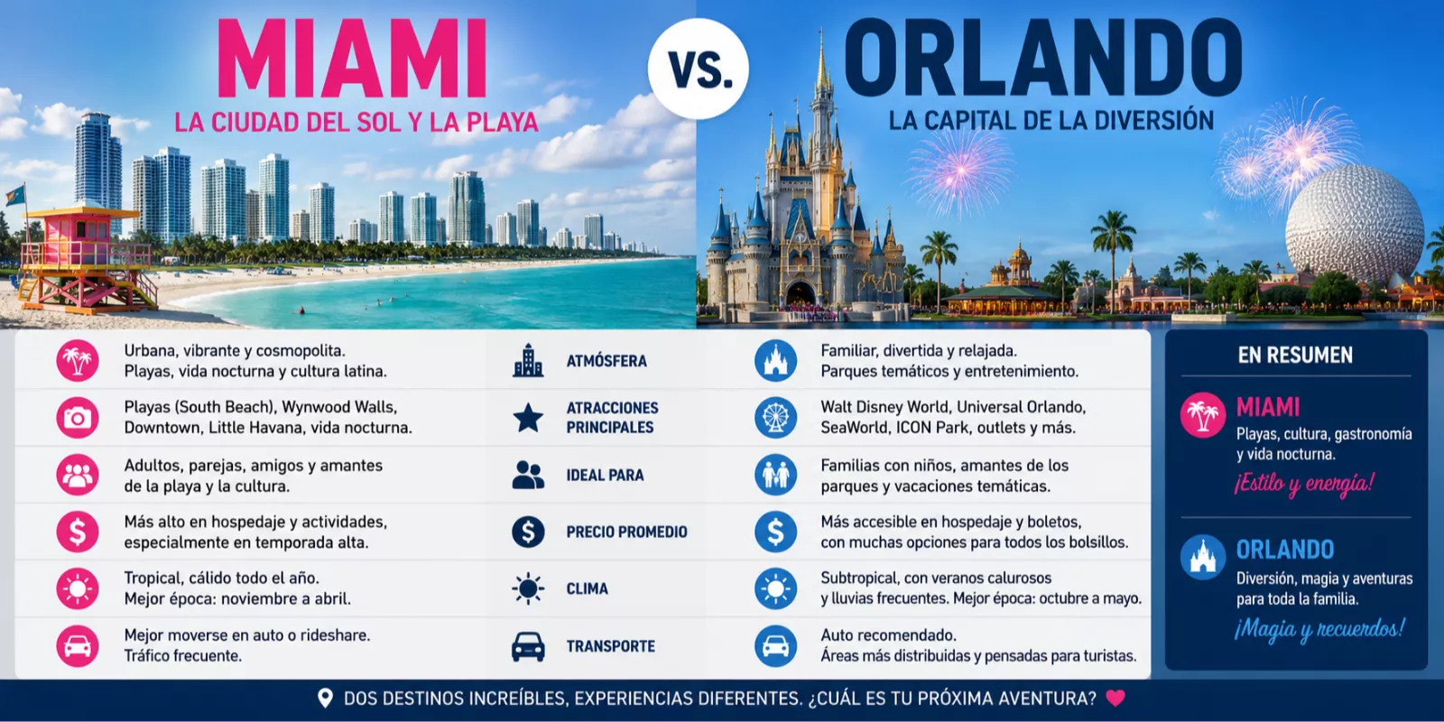 Comparativa Inmobiliaria: Miami vs Orlando 2026